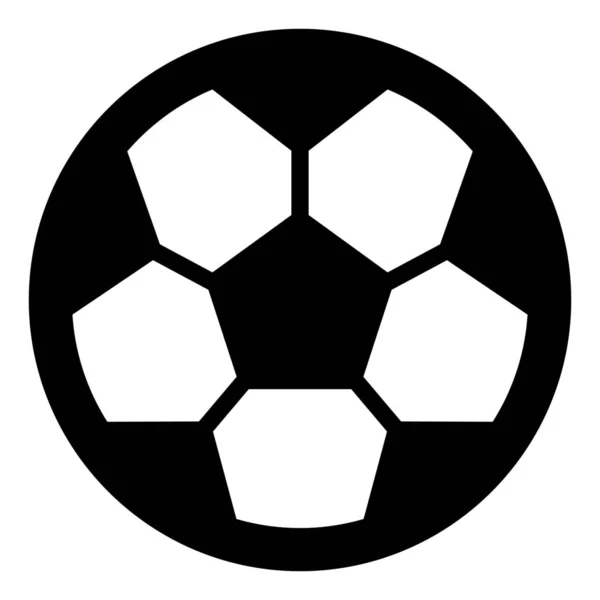 Icône Football Balle Dans Style Solide — Image vectorielle