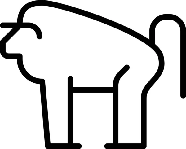 Ікона Приматів Бабуїнів Африка — стоковий вектор
