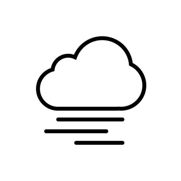 Clima Neblina Icono Neblina Estilo Esquema — Archivo Imágenes Vectoriales