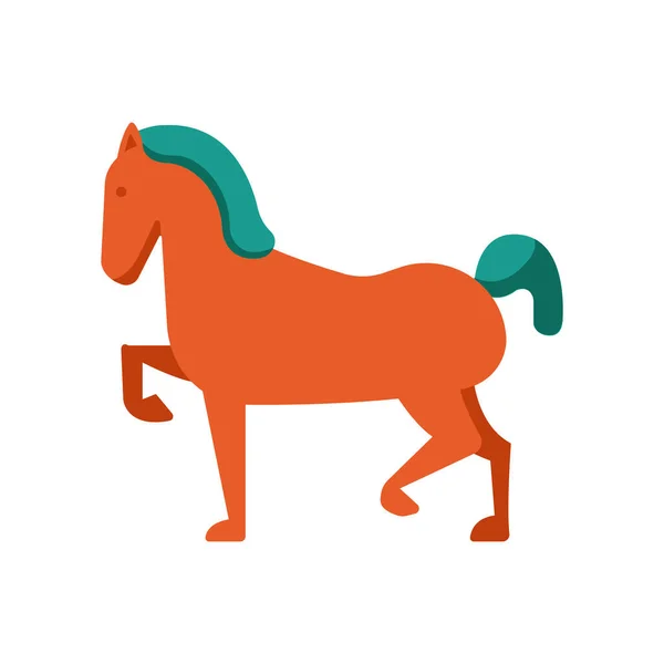 Animal Caballo Mamífero Icono Estilo Plano — Archivo Imágenes Vectoriales