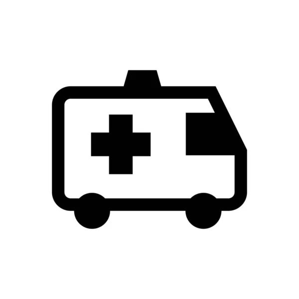 Ambulance Auto Auto Pictogram Solid Stijl — Stockvector