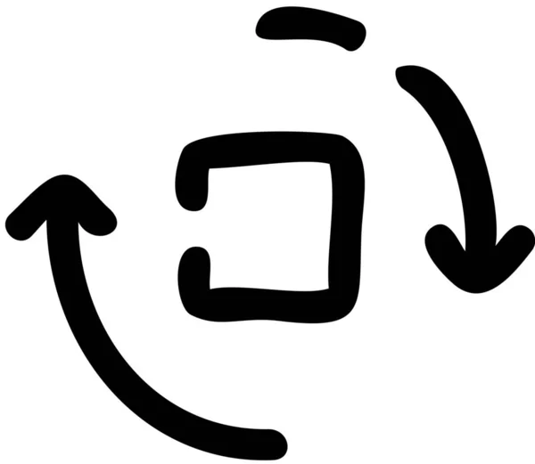 Icono Orientación Del Cubo Circulación Categoría Signos Símbolos — Vector de stock