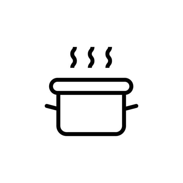 Cocinar Cocina Icono Comida Estilo Del Esquema — Archivo Imágenes Vectoriales