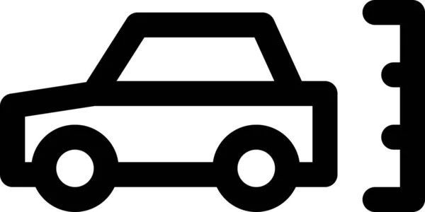 Espacio Libre Coche Altura Icono — Vector de stock