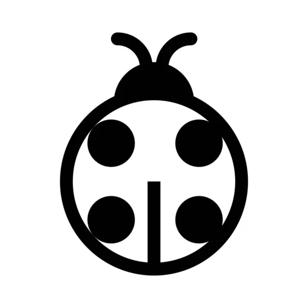 ソリッドスタイルの動物性甲虫アイコン — ストックベクタ