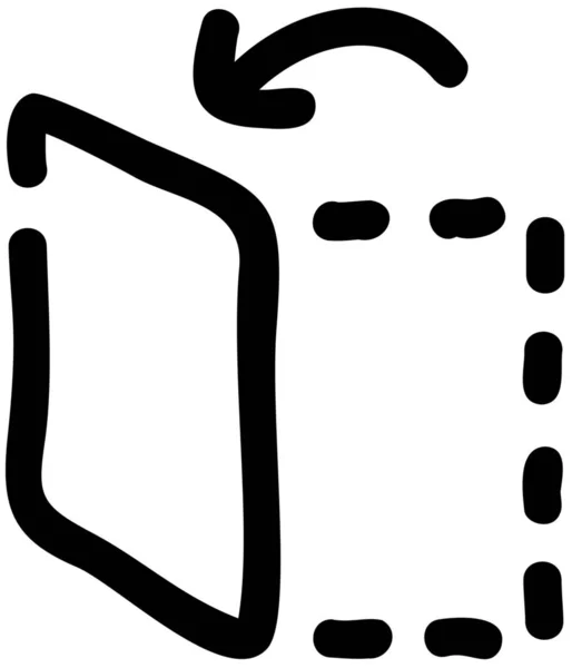 Flipside Fold Letter Icon Categoría Signos Símbolos — Vector de stock