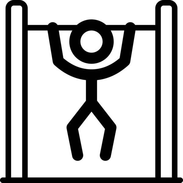 Pullup Übung Bar Symbol — Stockvektor