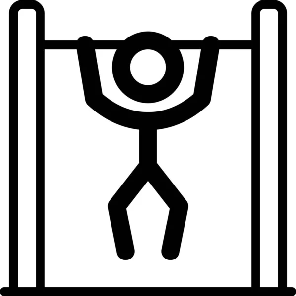 Pullup Oefening Bar Pictogram — Stockvector