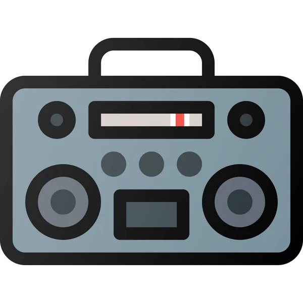 Icono Música Casette Player — Vector de stock