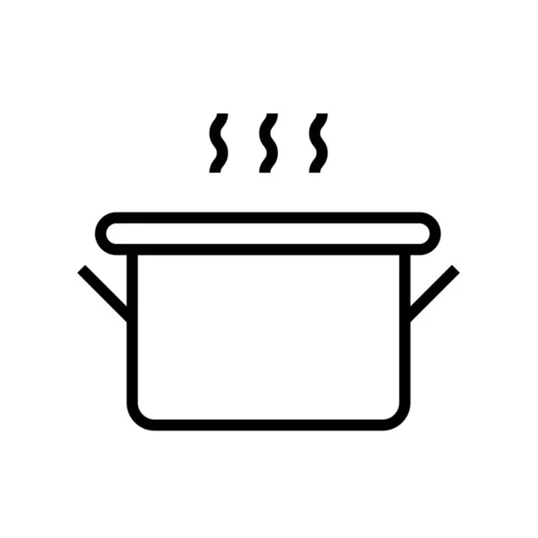 Koken Voedsel Pictogram Outline Stijl — Stockvector