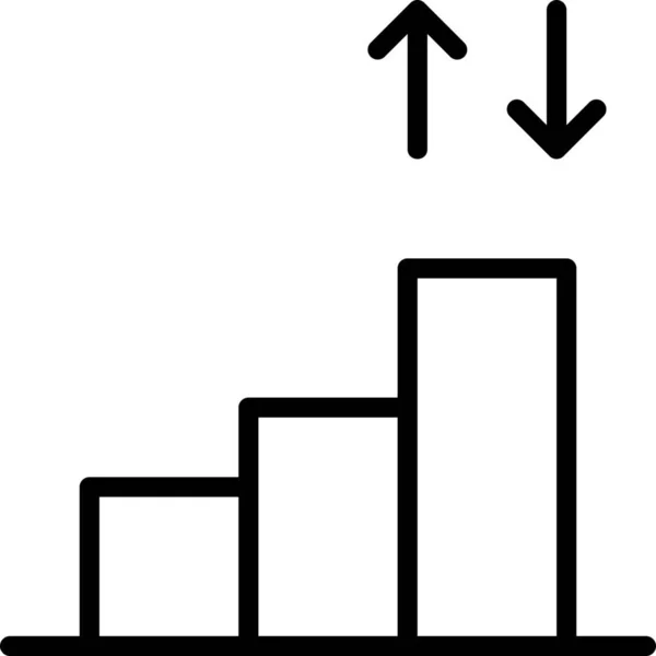 Gráfico Estimación Gráfico Icono Categoría Signos Símbolos — Vector de stock