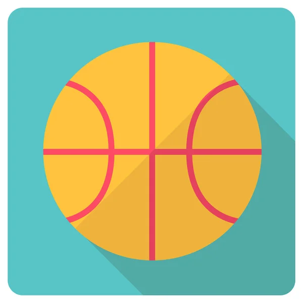 Equipo Baloncesto Aro Icono Estilo Plano — Vector de stock