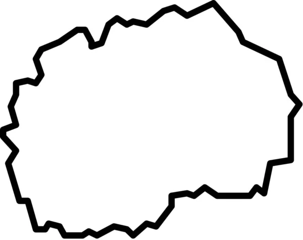 Icône Balkan Skopje Macedonia Dans Style Outline — Image vectorielle