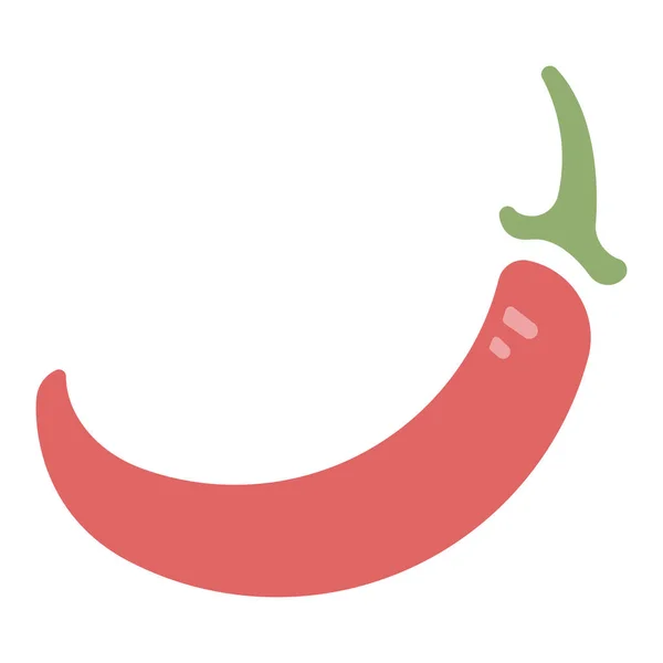 Chili Kochzutat Symbol Flachen Stil — Stockvektor