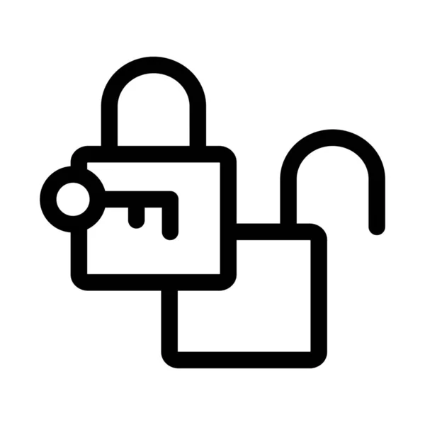 Ícone Proteção Privacidade Digital Estilo Outline — Vetor de Stock
