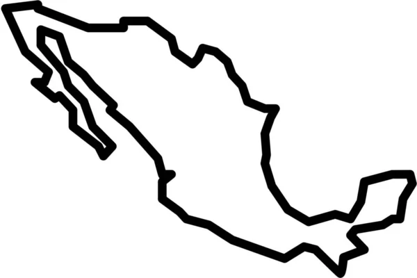 Центральна Америка Контурні Карти Значок Навігації Стилі Контур — стоковий вектор