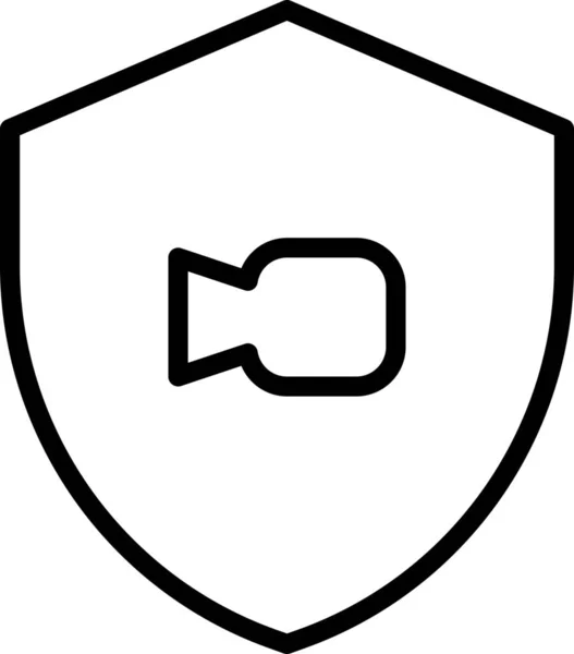 Icono Protección Película Cámara Categoría Ordenador Seguridad Internet — Vector de stock