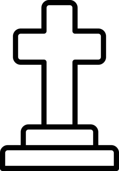 Christelijk Kruis Jezus Pictogram — Stockvector