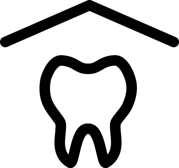 Dentista Dentário Ícone Casa —  Vetores de Stock