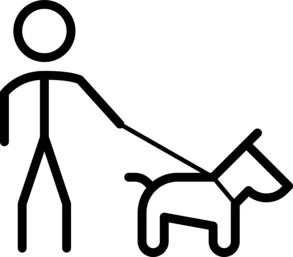 Dog Pet Leash Icon — Stock Vector