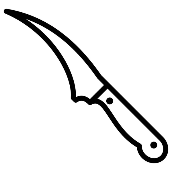 Sculpter Icône Couteau Éplucher Dans Style Outline — Image vectorielle