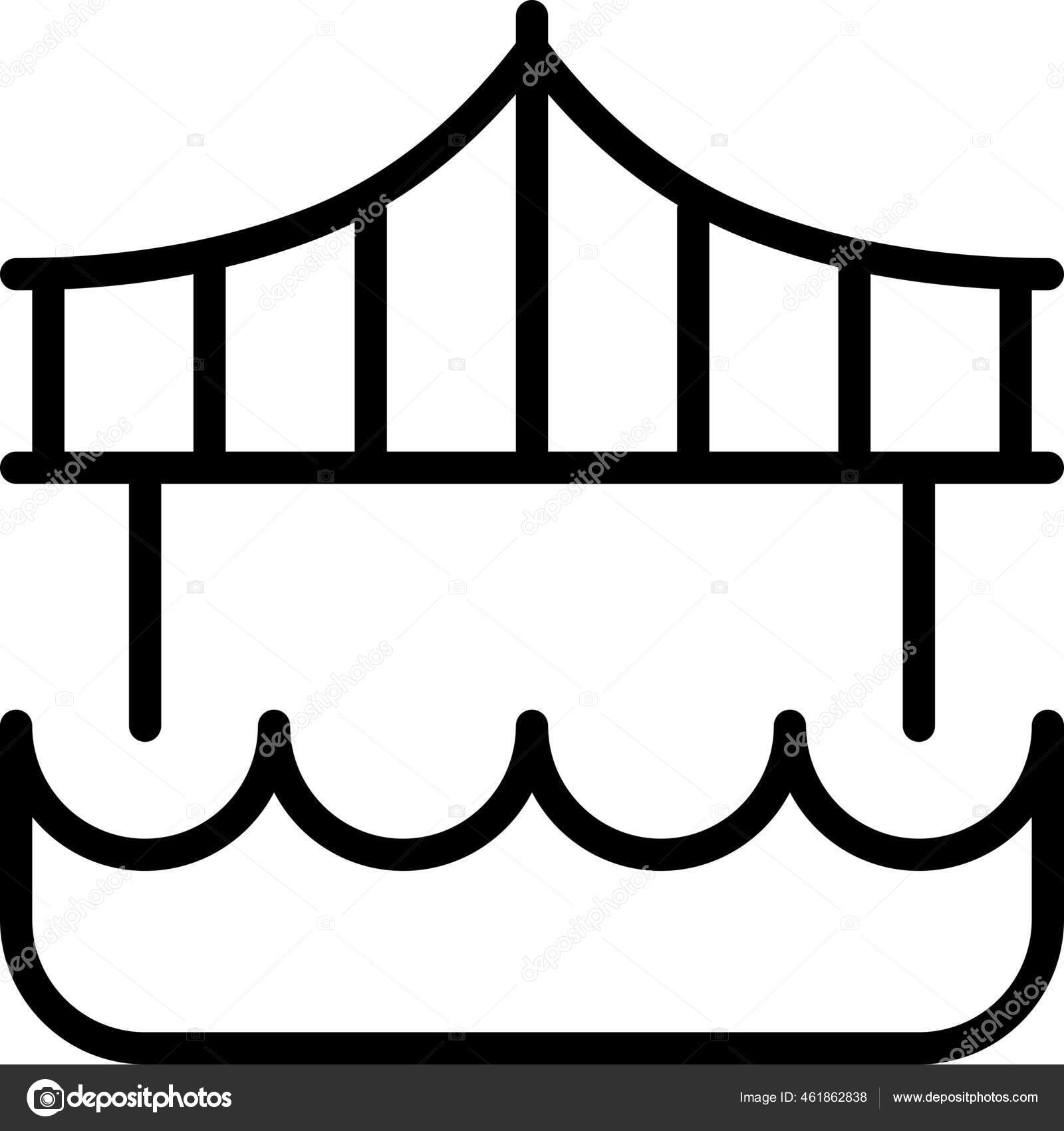 Bridge Crossing River Icon Stock Vector by ©iconfinder 461862838