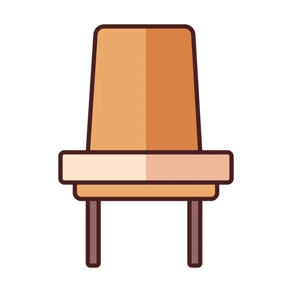 填充轮廓风格的椅子家具家用图标 — 图库矢量图片
