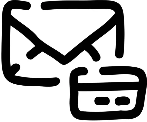 Enveloppe Carte Crédit Mail Icône — Image vectorielle
