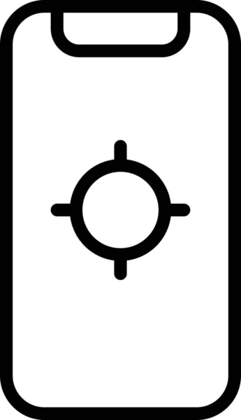 Device Iphone Location Icon Outline Style — Stock vektor