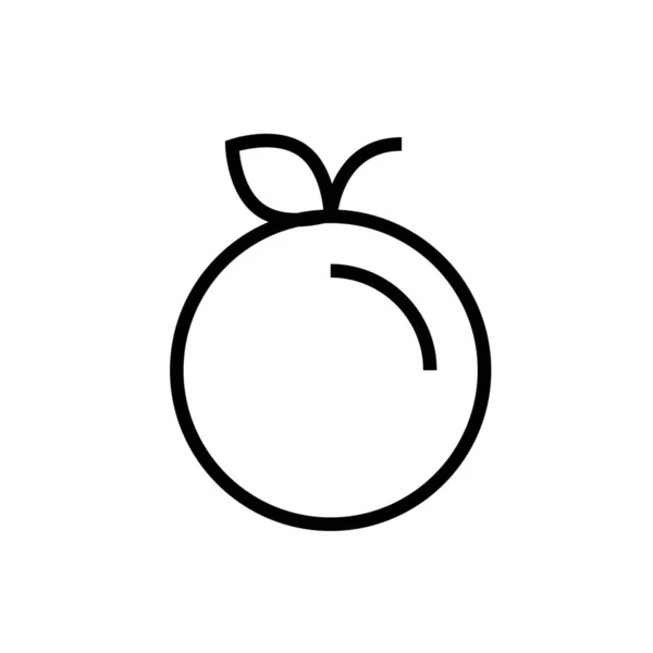 Citrus Färsk Frukt Ikon Kontur Stil — Stock vektor