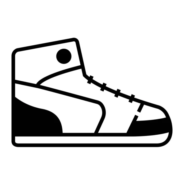 Pie Baloncesto Lleva Alto Icono Estilo Sólido — Vector de stock