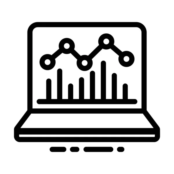 Icono Información Datos Análisis Estilo Esquema — Vector de stock
