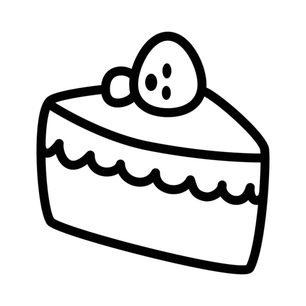 Panadería Postre Comida Icono Estilo Del Esquema — Archivo Imágenes Vectoriales