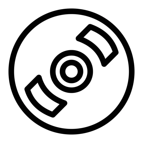 Bluray Icône Disque Compact Dans Style Outline — Image vectorielle