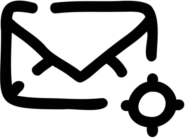 Enveloppe Lokalisatie Mail Pictogram — Stockvector