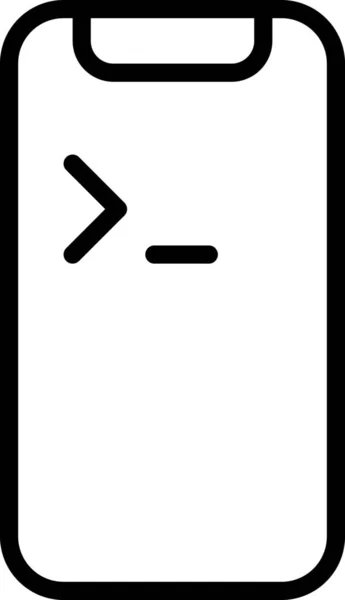 Code Console Device Icon Outline Style — Διανυσματικό Αρχείο