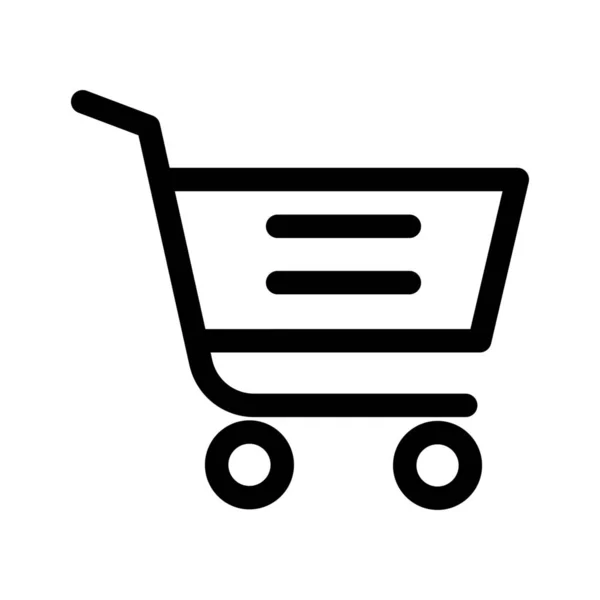 Значок Покупки Інтернет Магазину Стилі Контур — стоковий вектор