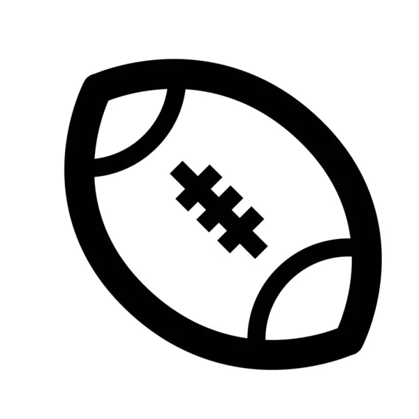 American Football Flagge Fußball Ikone Solid Stil — Stockvektor