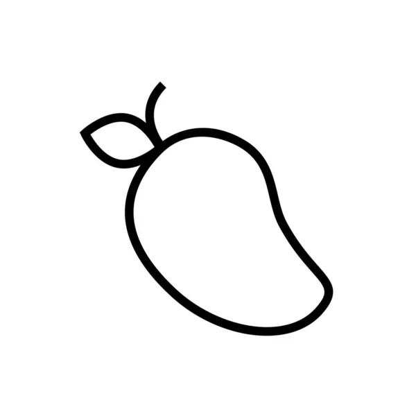 Frisches Obst Mango Symbol Outline Stil — Stockvektor