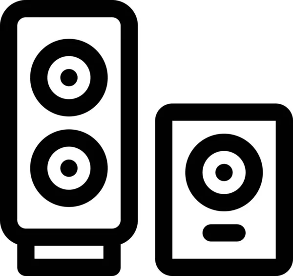 Μουσική Ηχητικά Ηχεία Εικονίδιο Στην Κατηγορία Αναψυχή Χόμπι — Διανυσματικό Αρχείο