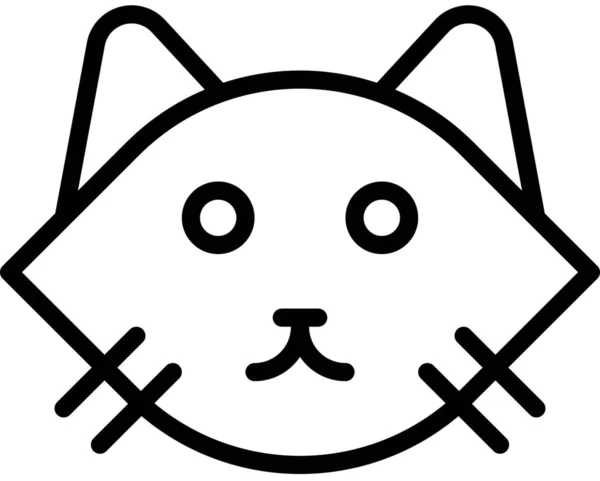 Rovdjur Katt Inhemsk Ikon — Stock vektor
