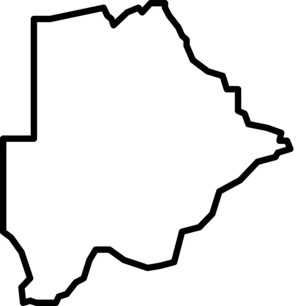 Wüste Afrika Gaborone Ikone Outline Stil — Stockvektor