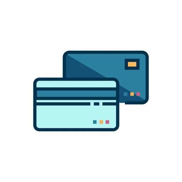 Kreditkarten Icon Ausgefülltem Umriss Kaufen — Stockvektor