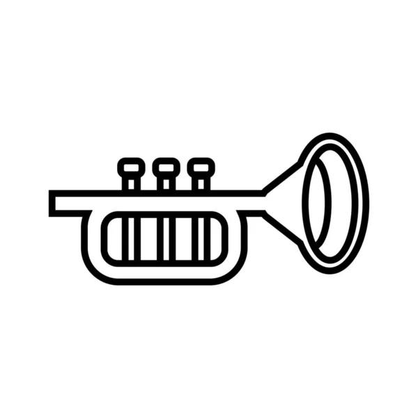 Messing Jazz Orkest Icoon Outline Stijl — Stockvector