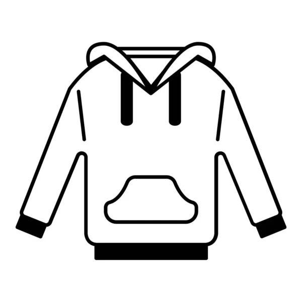 Kleidung Kleidungsstück Hoodie Symbol Outline Stil — Stockvektor