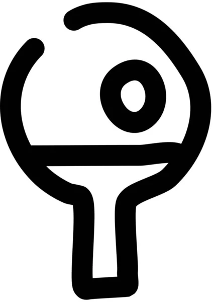 Spingpong Racket Icon — 스톡 벡터