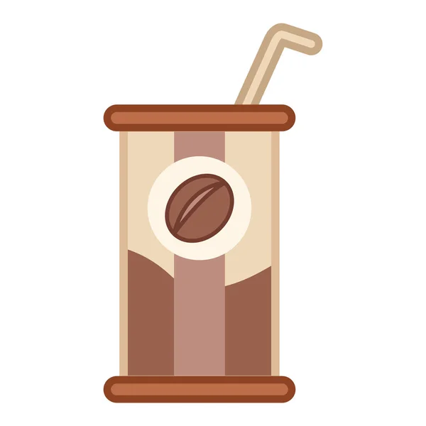 Lata Café Enlatado Icono Del Envase Estilo Contorno Lleno — Vector de stock