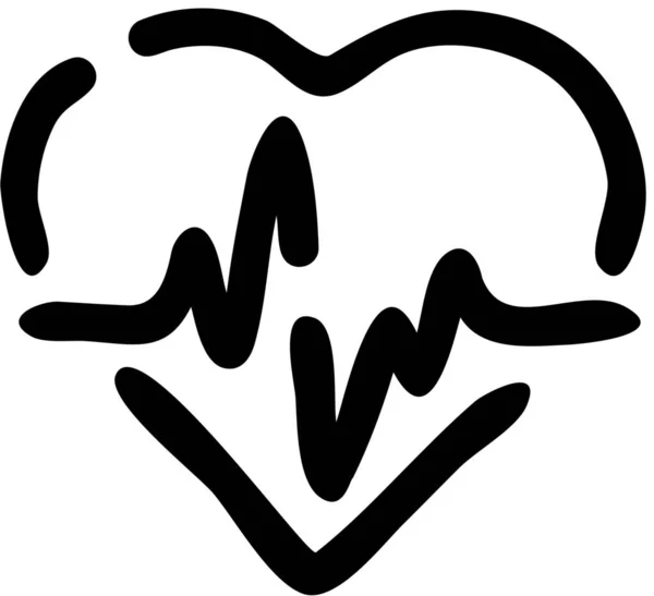 Cardio Cardiology Heart Icon Outline Style — Stock Vector