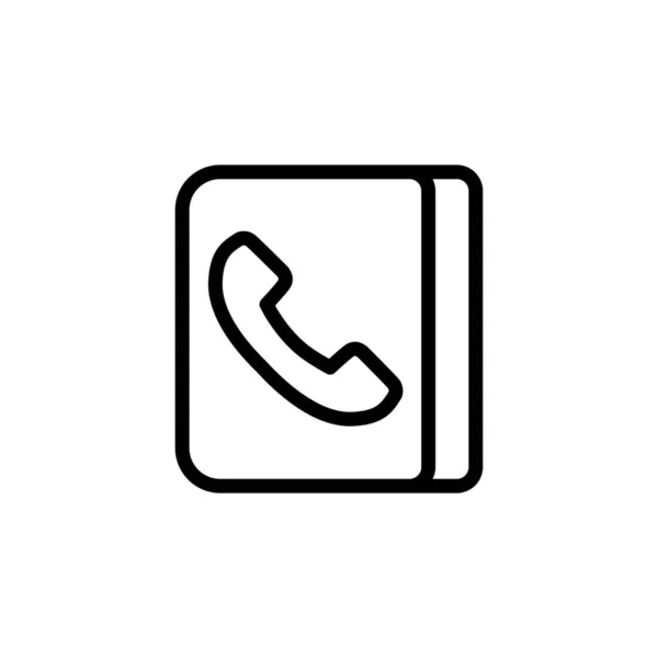 Call Contact Informatie Icoon Outline Stijl — Stockvector