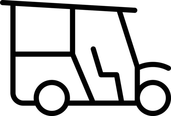 Tuk Pictogram Personenvoertuig — Stockvector